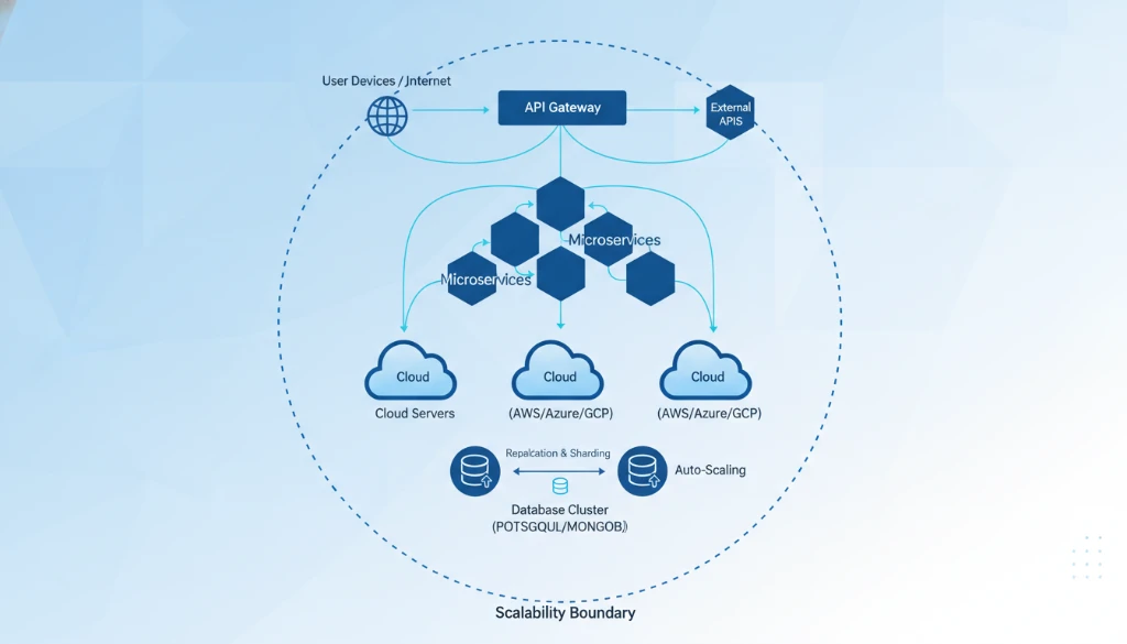 Scalable Web Development architecture diagram